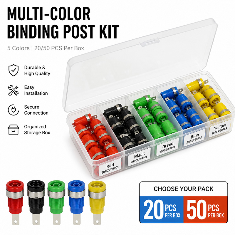 Diy Audio Electronics Kit - Kit de bornes multicolor de 20/50