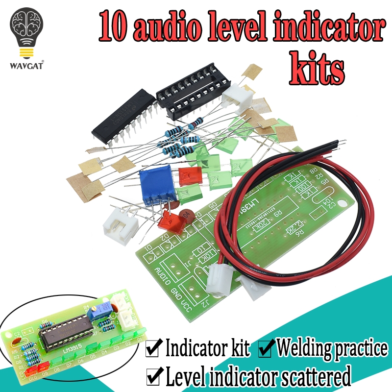 Diy Audio Electronics Kit - LM3915-Kit de indicadores de nivel, analizador