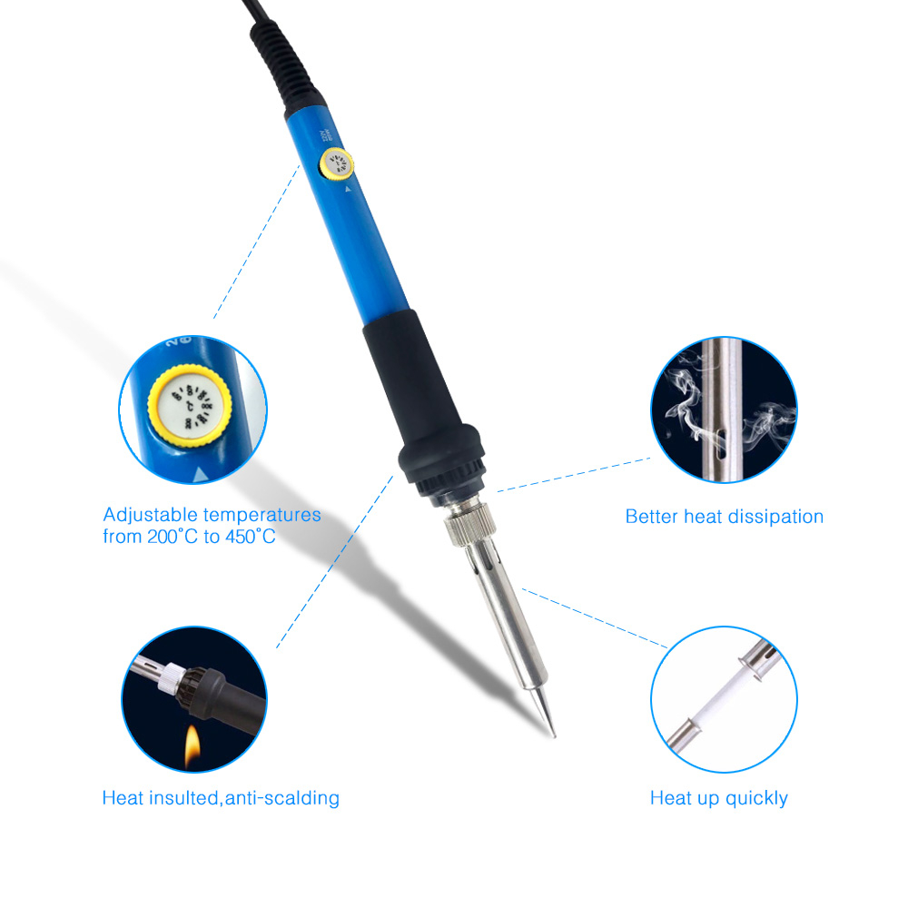 Soldador eléctrico de 60W, enc - Diy Electronics Bench reseña y precio