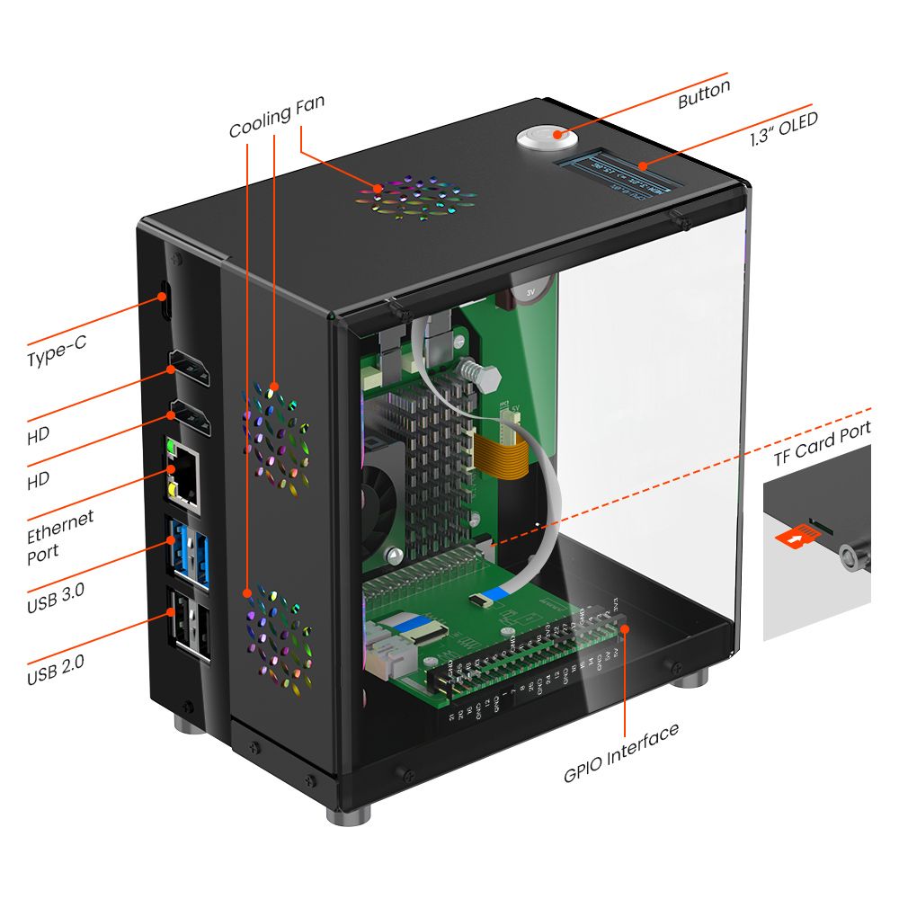 Kit protector de carcasa Raspb - Diy Electronics Raspberry Pi reseña y precio