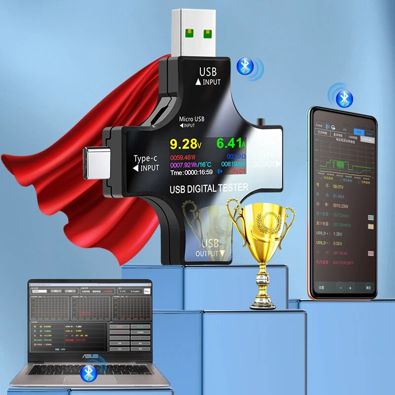 Probador USB DC tipo C PD volt - Logic Analyzer Usb reseña y precio